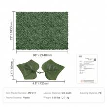 Ivy Privacy Fence, 39x98/158/198inch  59x98/118/158inch & 96x72inch  Artificial Green Wall Screen, Greenery Ivy Fence With Strengthened Joint, Faux Hedges Vine Leaf Decoration For Outdoor Garden, Yard, Balcony, Patio Decor - 39 x 198inch - 查看 7