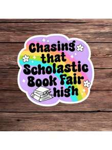 1 件/3 件 Chasing That Scholastic Book Fair High 贴纸 - 怀旧有趣的乙烯基贴花，非常适合爱书人，防风雨，非常适合笔记本电脑、笔记本和水瓶