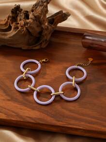 1 件 18K 镀金不锈钢夏季时尚女士手链，适合聚会、约会、度假 - 手鍊 - 查看 9