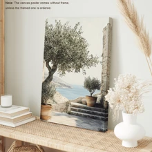 1pc Canvas Painting Poster, Pleasant Afternoon Scenery, Modern Light Luxury Wall Art For Living Room, Bedroom, Studio, Hallway