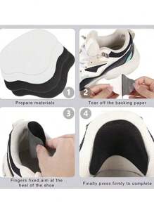 4 piezas Parches para reparación de zapatos, Parche de empeine para reparación de zapatos, Protector de suelas de zapatos autoadhesivo, Kit de parches para reparación de tacones, Parches para el interior de los zapatos para huecos, Accesorios para reparación de zapatos - Protectores antidesgaste para talones de zapatillas, Repara agujeros y daños en el forro.