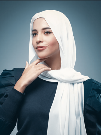 1 件女士纯色围巾，女士休闲雪纺头巾，适合日常佩戴，沙特阿拉伯女士头巾面纱