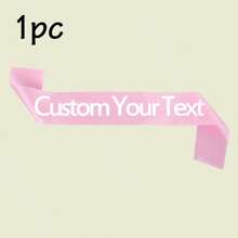 1/2/5/10/20/40 pezzi Nastro di raso personalizzato con testo, fascia con citazione personalizzata, fascia di compleanno personalizzabile, fascia per addio al nubilato/celibato personalizzabile, lunghezza: 160cm/63in, larghezza: 9,5cm/3,74in, 6 stili: nastro rosa/nero/bianco/blu/oro/viola, fascia "Bride To Be", adatta per lui/lei, multifunzionale, decorativa, riutilizzabile, traspirante, adorabile, di alta qualità, carina, colorata, moderna, morbida, personalizzata, unica, regalo ideale per lui/lei