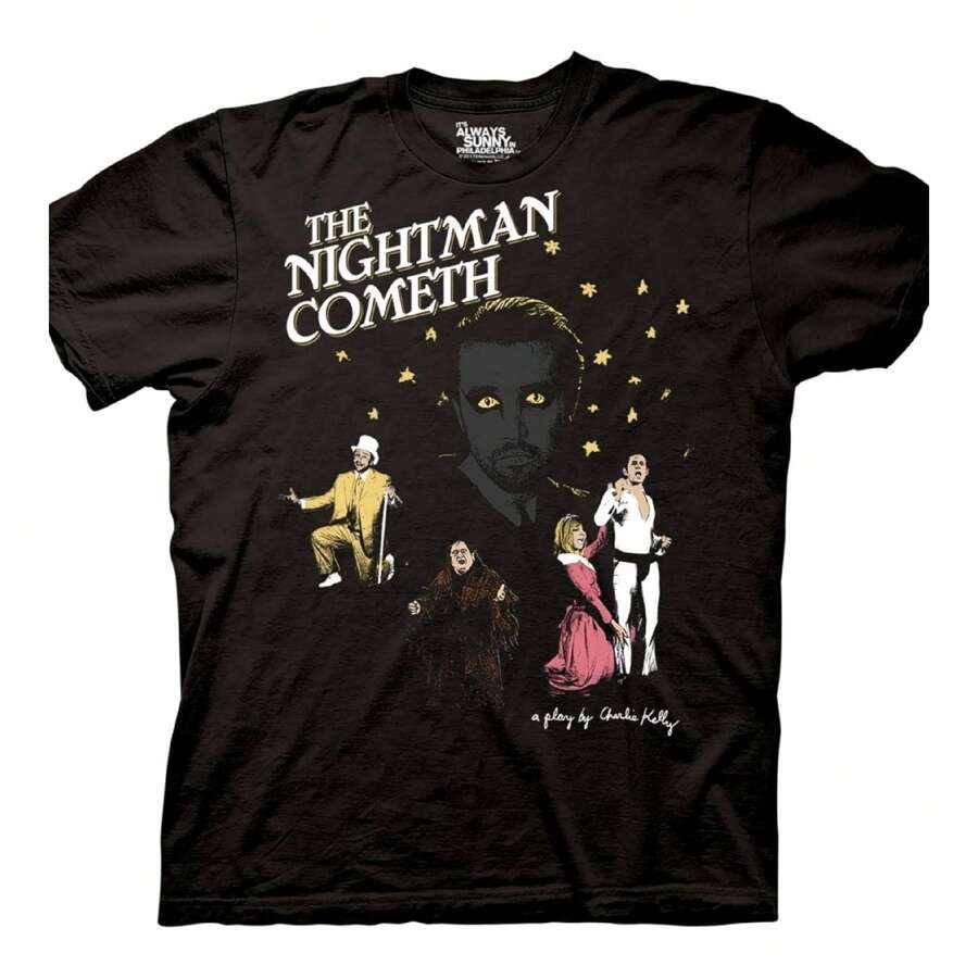 Ripple Junction It's Always Sunny In Philadelphia The Nightman Cometh Adult TV T-Shirt Officially Licensed - Black - View 1