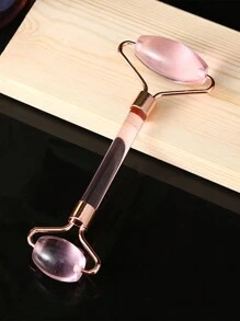 1/2 Pezzi Attrezzo di massaggi facciali Pink Bowlder Adatto per il massaggio del viso Strumento di Massaggio Facciale per donne Portatile e compatto Roller di massaggio per la bellezza delle donne