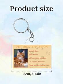 Custom Pet Name Photo ID Tag Collar Clothes Bag Key Simple Good-Looking Beautiful Multi-Purpose Pendant