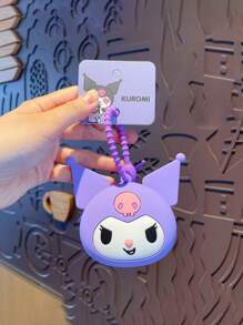 Sanrio 1/2 pezzi Accessori per borsa da viaggio a forma di personaggio Ciao Kitty Kawaii in silicone, per Kuromi My Melody Cinnamoroll Pompom Purin e Pochacco - Design durevole, resistente all'acqua e facile da pulire