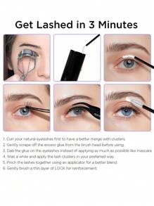 1pc 6ml Eyelash Glue And Sealant, Super Strong Hold Up To 72 Hours, Suitable For Individual Lashes, DIY Eyelash Extension Aftercare Sealant, Suitable For Sensitive Skin, DIY False Lashes Tool Kit (Clear Glue + Clear Sealant), Eyelash Adhesive - 白色 - 查看 5