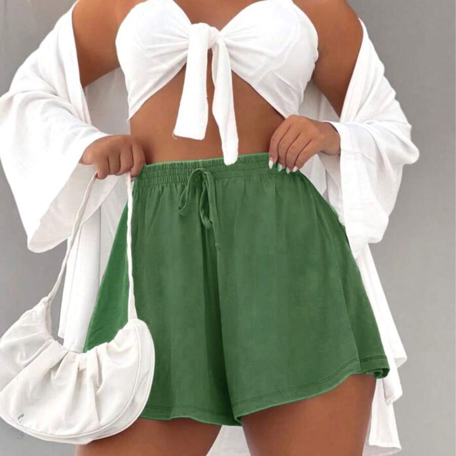 Women Shorts - xanh quân đội - Xem 1