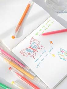 Set di 9 penne gel Morandi con gradiente di colori, barile trasparente 0,5 mm, pennarello per l'illuminazione elevata, regali per il ritorno a scuola