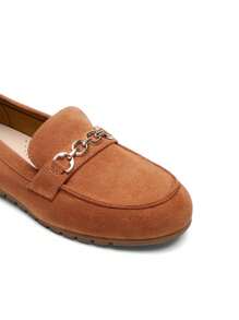 Women Loafers Flats Slip On Lightweight Leisure Arch Support Work Shoes With Chic Metal Detail Comfortable Walking Casual Versatile Loafers - 棕色 - 查看 8