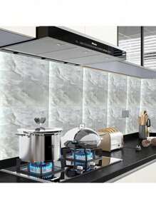 14 stuks zelfklevende aluminium composiet wandpanelen met marmerpatroon, waterdichte en vochtbestendige PVC-muurstickers voor keuken en badkamer, nepmarmeren tegelstickers, verwijderbaar decoratief behang, woondecoratie voor de lente