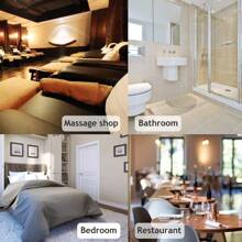 Portable Folding Privacy Screen Room Removable Freestanding 4 Panel Wooden Room Partitions Weave Fiber Brown - Brown1 - View 6