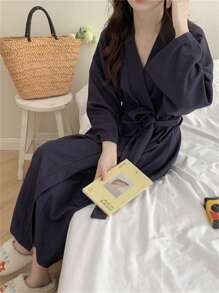 1pc Women Thin Long Robe, Sexy Style, Applicable For Spring, Summer, Autumn, New Japanese Style Bathrobe - Multicolor - View 13