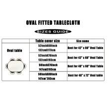 Clear Oval Fitted Vinyl Tablecloth - Heavy Duty Elasticized Table Cover Elastic Edged Plastic Tablecloth Protector- Great For Indoor And Outdoor Use