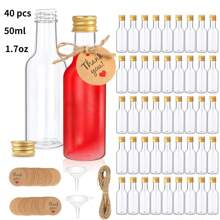 40/20/10/2 件迷你酒瓶，塑料酒精瓶。体积小，携带更方便，充满活力和现代感，适用于餐厅、咖啡馆、婚礼、聚会、户外、运动。露营饮料瓶用品。便携式配件存储 - 彩色 - 查看 11