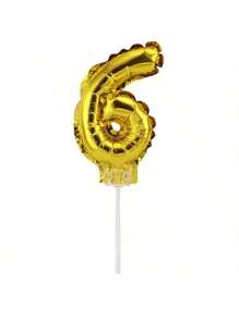 1pc Mini Birthday Party Balloon Ins Cake Tag Balloon Mini Digital Balloon Gold Digital Balloon, Trang trí bánh, Bố trí tiệc, Phụ kiện bó hoa, Trang trí sinh nhật, Giáng sinh - bong bóng nhỏ màu vàng - Xem 14