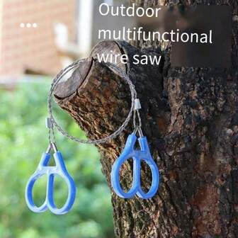 1pc Steel Wire Saw, Chain Saw, Rope Saw, Survival Saw, Outdoor Survival Gear, Camping Equipment