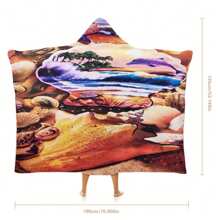 1 pièce Serviette de plage à capuche extra large, surdimensionnée, super absorbante, couverture de plage anti-sable, serviette de plage en fibre super fine, indispensable pour l'été, coupe-vent, écran solaire, plage, fête, séchage en voyage, camping, accessoires de plage, cadeau essentiel de vacances