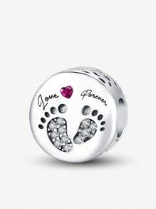 1Pc Fashionable Mother's Love Charm Bead Fit For Women Bracelets Bangles DIY Jewelry Making And Daily Outfit Matching Jewelry Decoration For Girls