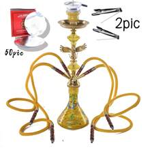 Un set, nueva cachimba árabe dorada, olla con forma de águila de tamaño mediano, pipa de vidrio estilo de Oriente Medio, cachimba, shisha, cachimba para fiestas, cachimba de negocios, cachimba para el hogar, cachimba para el patio, set de cachimba, cachimba para bodas, discusión de cachimba, regalo para papá