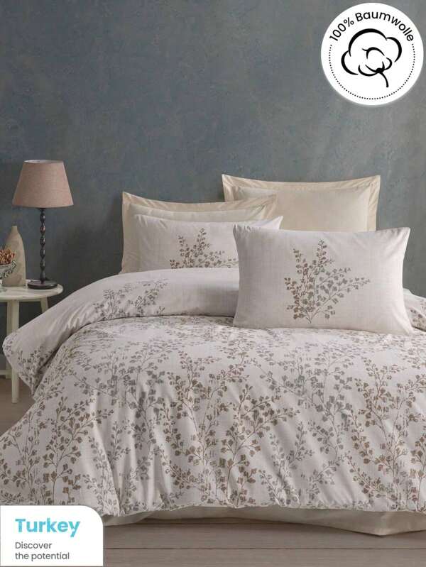 2/3-teiliges Altınbasak Premium Bettwäsche-Set | Elegantes Blumenmuster | Bettbezug + Kissenbezüge | Weich & Bequem | Modernes Wohnen | Ganzjährig | Home Collection