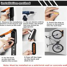 Stojak ścienny na rowery, oszczędzający miejsce pionowy stojak na rowery, odpowiedni do garażu lub użytku komercyjnego