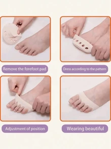 Cuscinetti per il avampiede, calzini invisibili mezzo taglio, solette antiscivolo e antiattrito per tacchi alti, imbottiture in schiuma morbida, protezione per i piedi, calzini da sandali, adatte per scarpe troppo grandi, attrito sui piedi, scivolamento frequente dei piedi, articolo essenziale per casa, viaggi e uscite