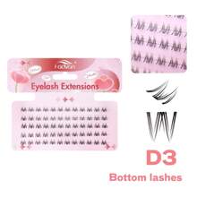 Fadvan 60pcs 5 Rows D 0.07 DIY D1-D29 Cluster Lash Segmented Extensions Invisible Natural Individual Eyelash Trilogy Foxed Large Capacity Mixed Tray Soft Lashes Supplies - Black - View 32