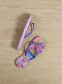 Sandalias tipo chanclas planas básicas para mujer, sencillas, prácticas y versátiles - Negro - Ver 8