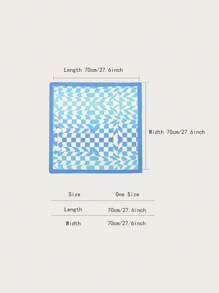 1 szt. Prosty nadruk 70 cm Mały kwadratowy szalik, nowy wiosenny bandana, uniwersalny pas, chusta na głowę, akcesorium do owijania głowy, modny szalik na szyję dla kobiet