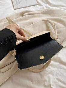 New Vintage Mini Square Bag, Unique Textured Design Crossbody Shoulder Handbag For Women - White - View 6