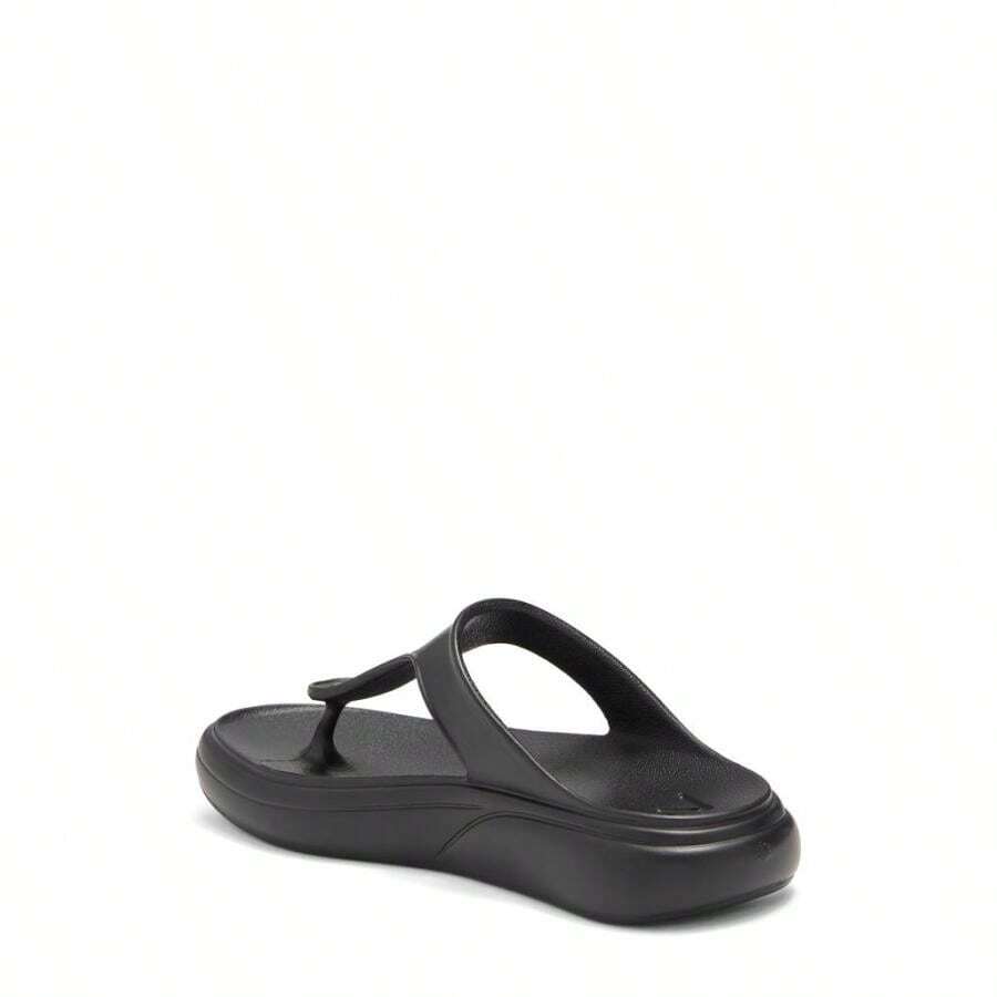 Stuart Weitzman Stuflex T-Strap Slide Sandal - Black - View 1