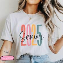 Senior 2025 T-Shirt Graduation Class Of 2025 Shirt High School Senior Gift Tee College Graduation Apparel Senior Year Top Spring