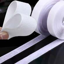 1 par de 3m/118 pulgadas Cinta adhesiva con gancho y bucle de doble cara, Fuerte tira de fijación para cortinas, ventanas y barras autoadhesivas para puerta