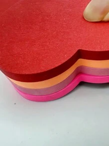 100pcs Heart-Shaped Sticky Notes, Pink Heart Memo Pads, Popular Back To School Student Memo Books, Fridge Stickers