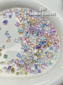 Mini Zirconia Nail Accessories 5A Sparkling Small Sharp Bottom Alien Diamond Horse Eye Love Pentagram Nail Diamond