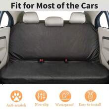 Waterproof Back Rear Seat Cushion Pet Dog Seat Cover Protector Universal Car SUV - Black - View 3