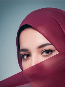 1 件装女士纯色围巾发饰，雪纺头巾，适合日常休闲穿着，适合沙特阿拉伯女性头巾/面纱面纱服装、长袍配饰