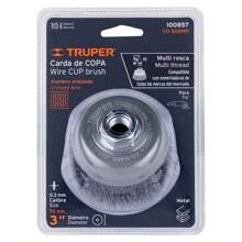 KIT 4 PZ-3' Corrugated Wire Cup Card, Multi-Thread, Truper - Silver - View 2
