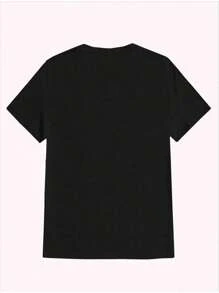 Fuh-Get About It Johnny Depp Donnie Brasco Vintage ,Casual Print,Comfortable And Versatile,Letter Pattern Pure Cotton 220g Printed T-Shirt - 黑色 - 查看 2