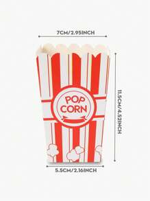 10/24 hộp đựng thực phẩm sọc đỏ và trắng, hộp đựng khoai tây chiên, cốc đựng bỏng ngô, xô đựng bỏng ngô, đồ trang trí tiệc sinh nhật & hộp đựng đồ ăn nhẹ cho đêm xem phim gia đình, thích hợp cho hộp đựng thức ăn trưa, tiệm bánh, nhà hàng burger - Nhiều màu - Xem 2