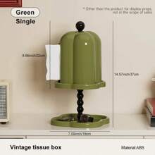 UFORU French Retro Tissue Box Advanced Sense Of Coffee Roll Paper Box Creative Living Room Light Luxury Pumping Paper Box - 綠色 - 查看 1