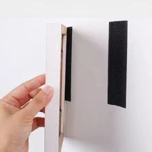 1 par de 3m/118 pulgadas Cinta adhesiva con gancho y bucle de doble cara, Fuerte tira de fijación para cortinas, ventanas y barras autoadhesivas para puerta