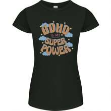 ADHD Is My Superpower Womens Petite Cut T-Shirt - Black - View 1