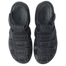 JOMIX Sandalias de verano para hombre, sandalias Baotou, cubrepiés, zapatos con agujeros, zapatos de agua de suela blanda, antideslizantes, resistentes al desgaste, informales, retro