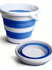 3L Magic Folding Flexible Retractable Bucket - Blue - View 2
