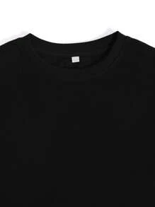 EWH Cute Love Heart Unicorn Valentines Day Top T-Shirt - Black - View 3