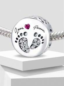 1Pc Fashionable Mother's Love Charm Bead Fit For Women Bracelets Bangles DIY Jewelry Making And Daily Outfit Matching Jewelry Decoration For Girls