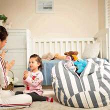 Kids Bean Bag 25 Inch Kids Bean Bags Large Stuffed Animal Toy Clothes Quilts Storage Bean Bags Kids Soft Seat Cover For Kids Toddlers Teens And Adults Gray - Grey - View 4